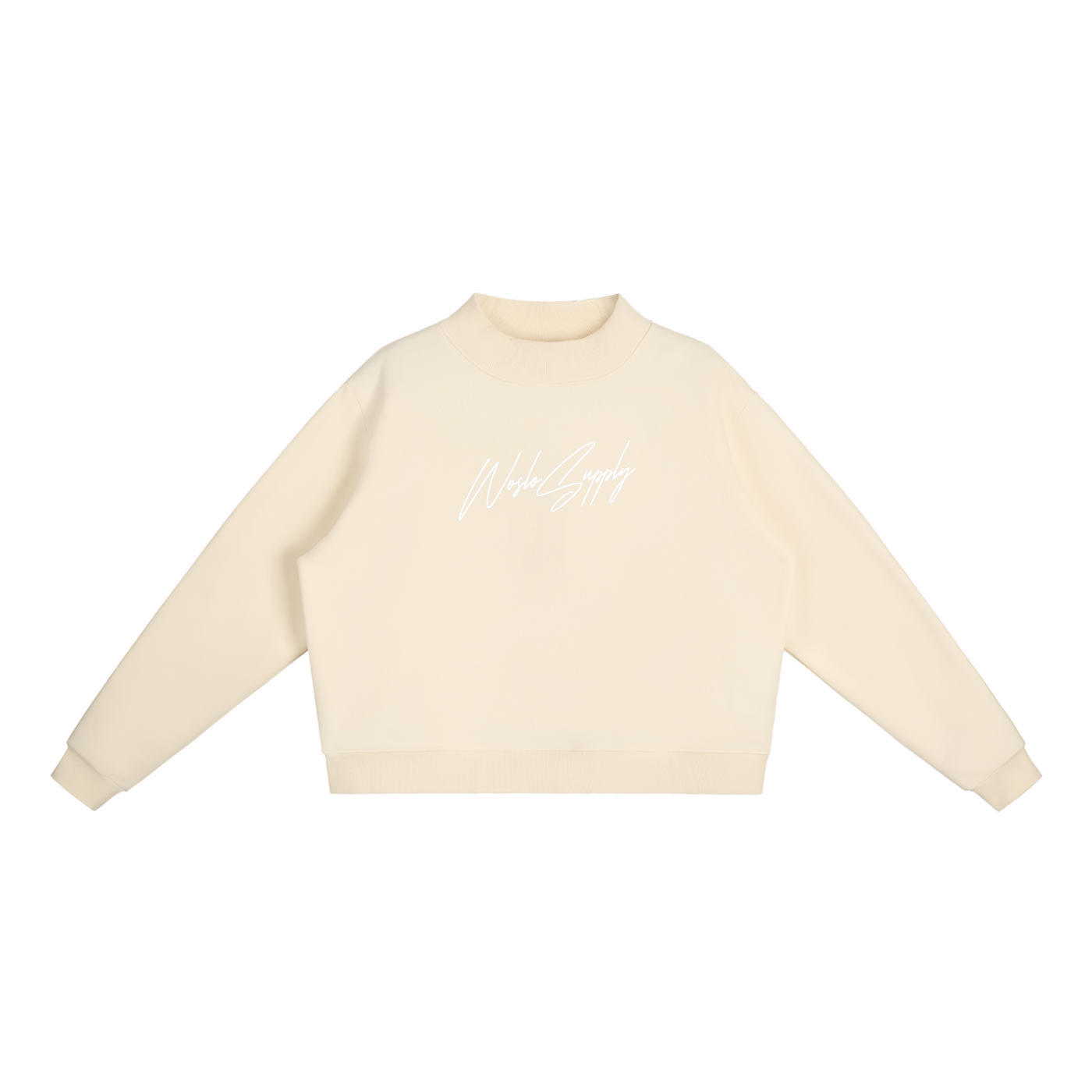 Woslo Womens Mock-Neck Crew Sweatshirt