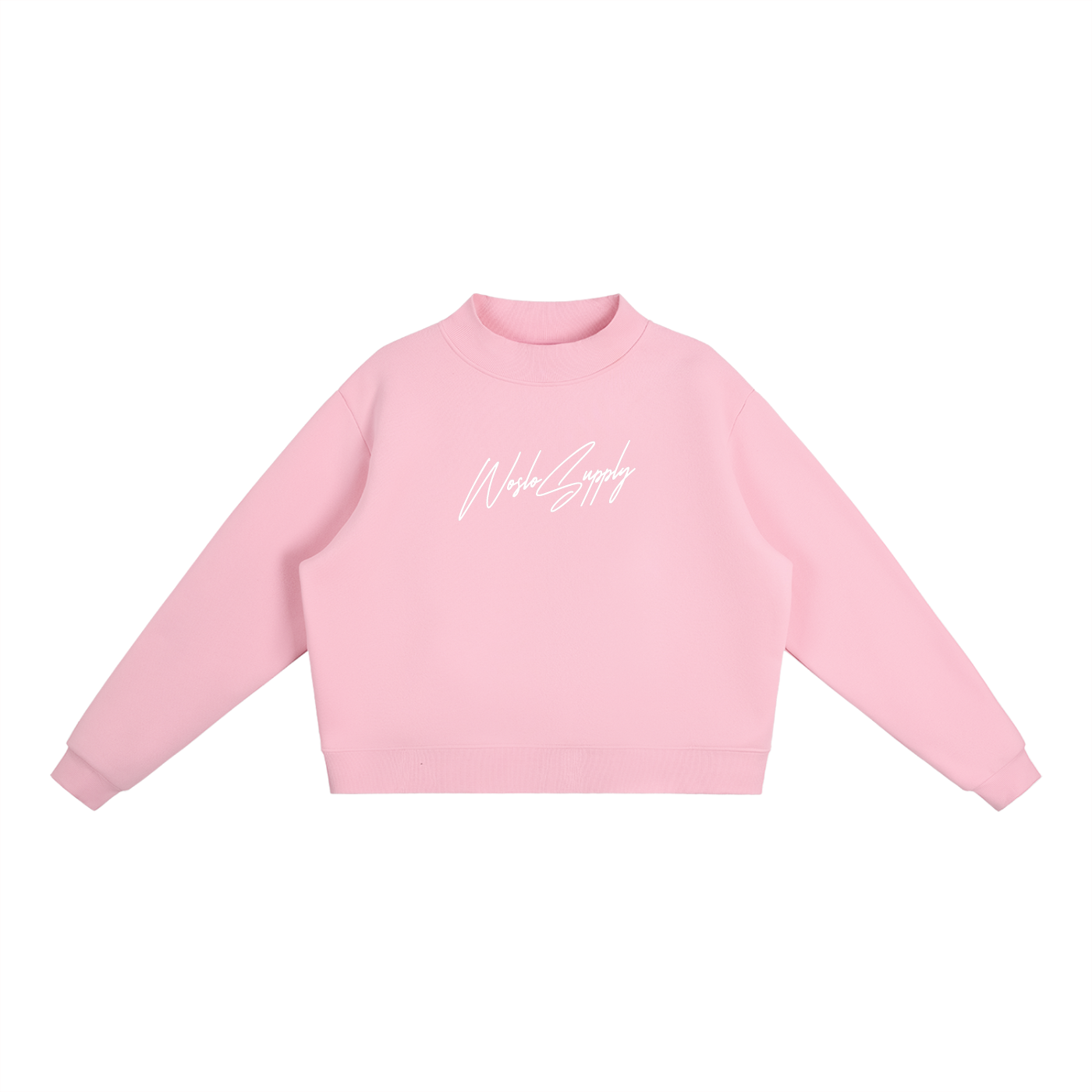 Woslo Womens Mock-Neck Crew Sweatshirt
