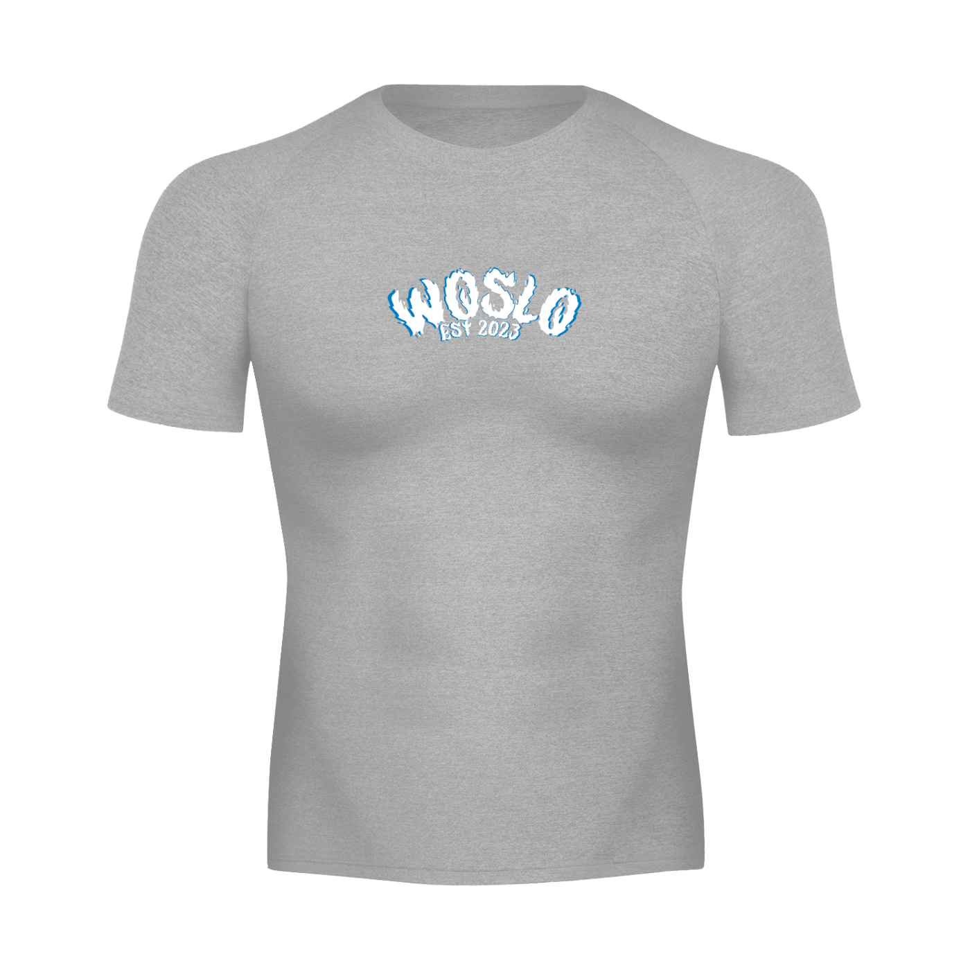 Woslo Blue Fire Compression Short Sleeve T-Shirt