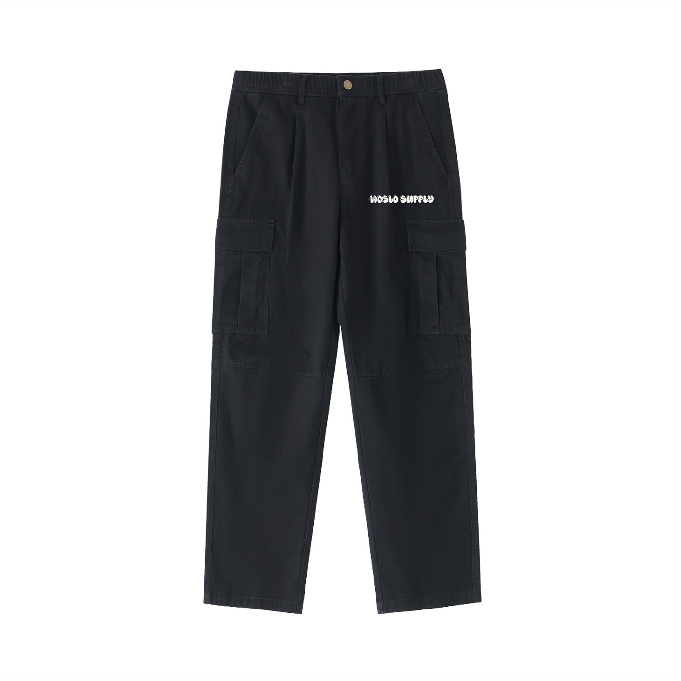 Cotton Elastic-Waist Cargo Pants