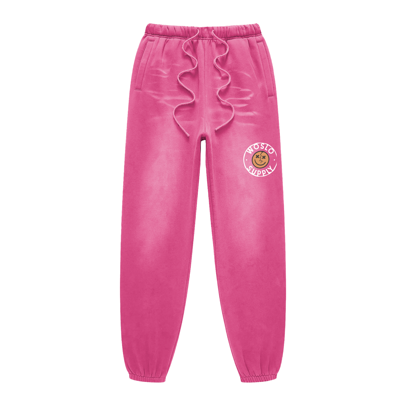 Woslo Smile Sun-faded Fleeced Sweatpants