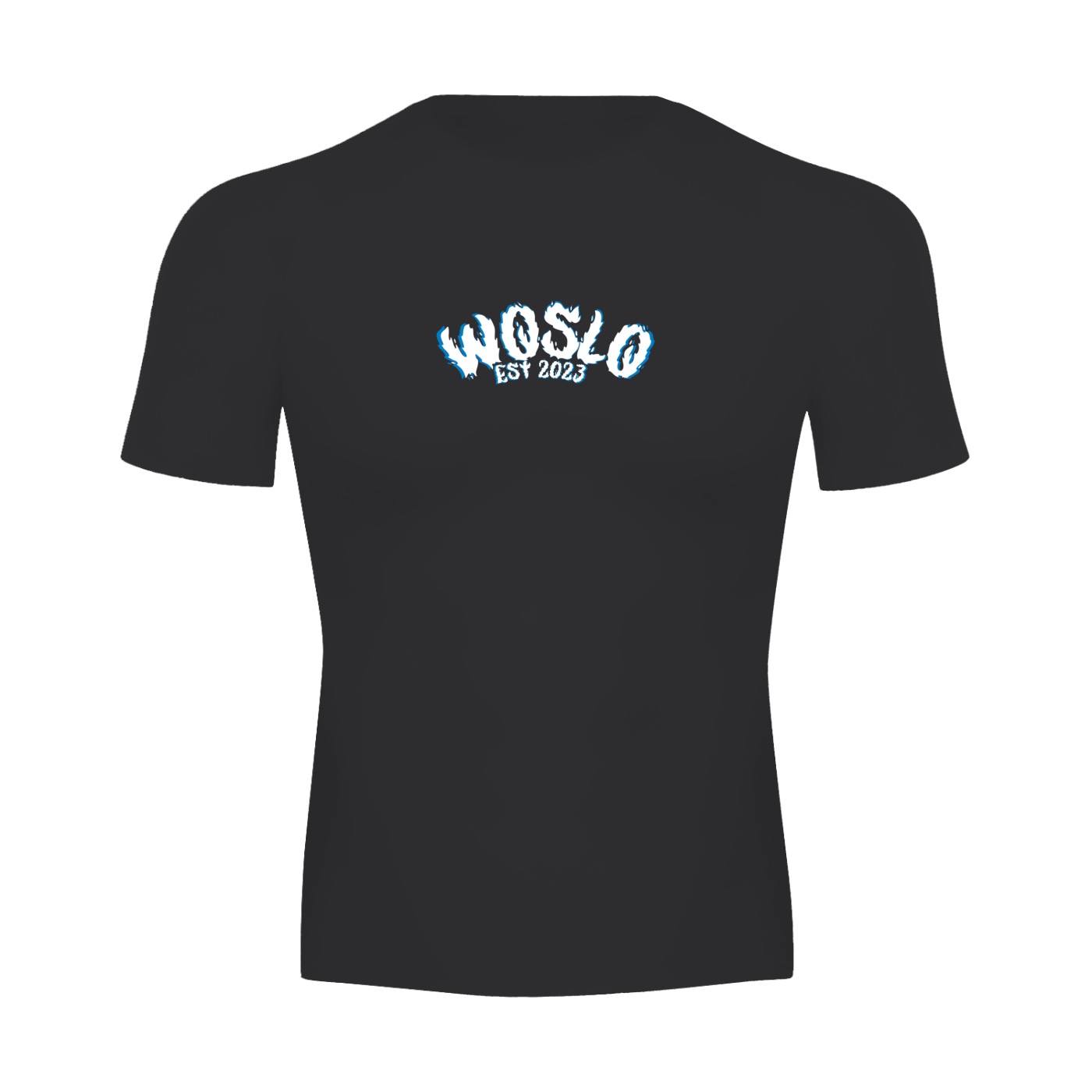 Woslo Blue Fire Compression Short Sleeve T-Shirt