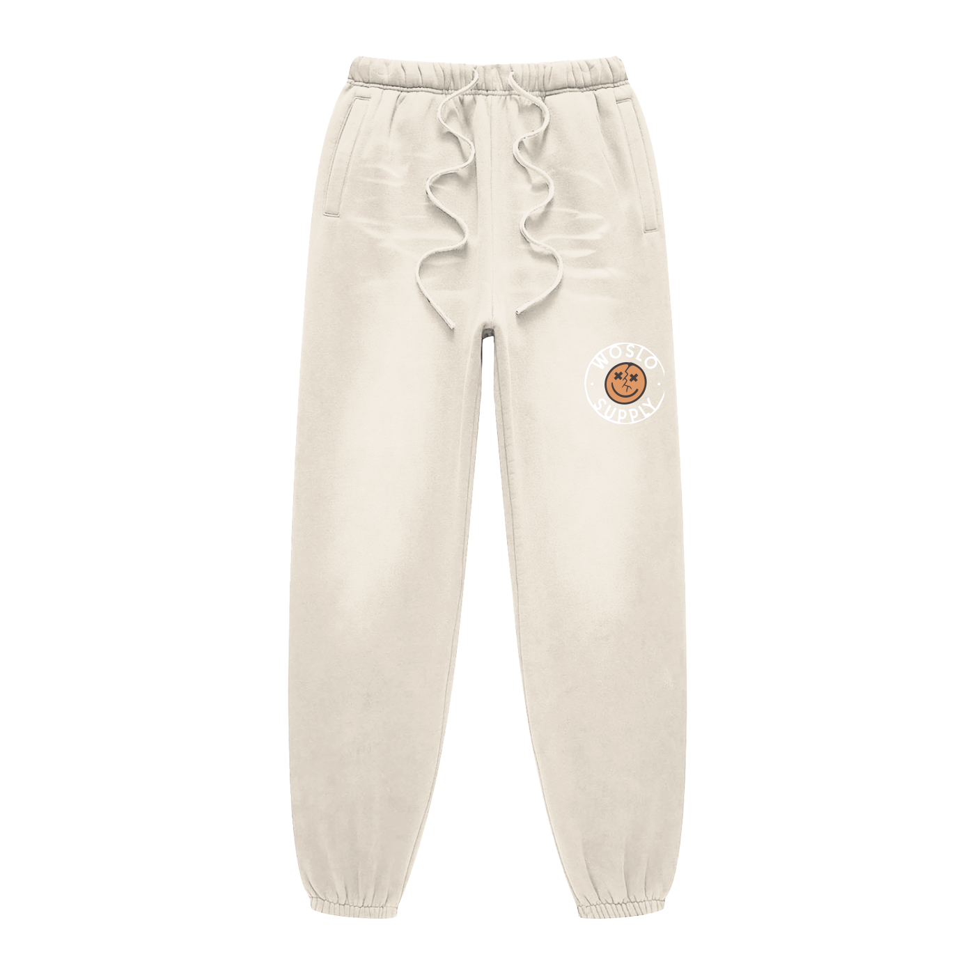 Woslo Smile Sun-faded Fleeced Sweatpants