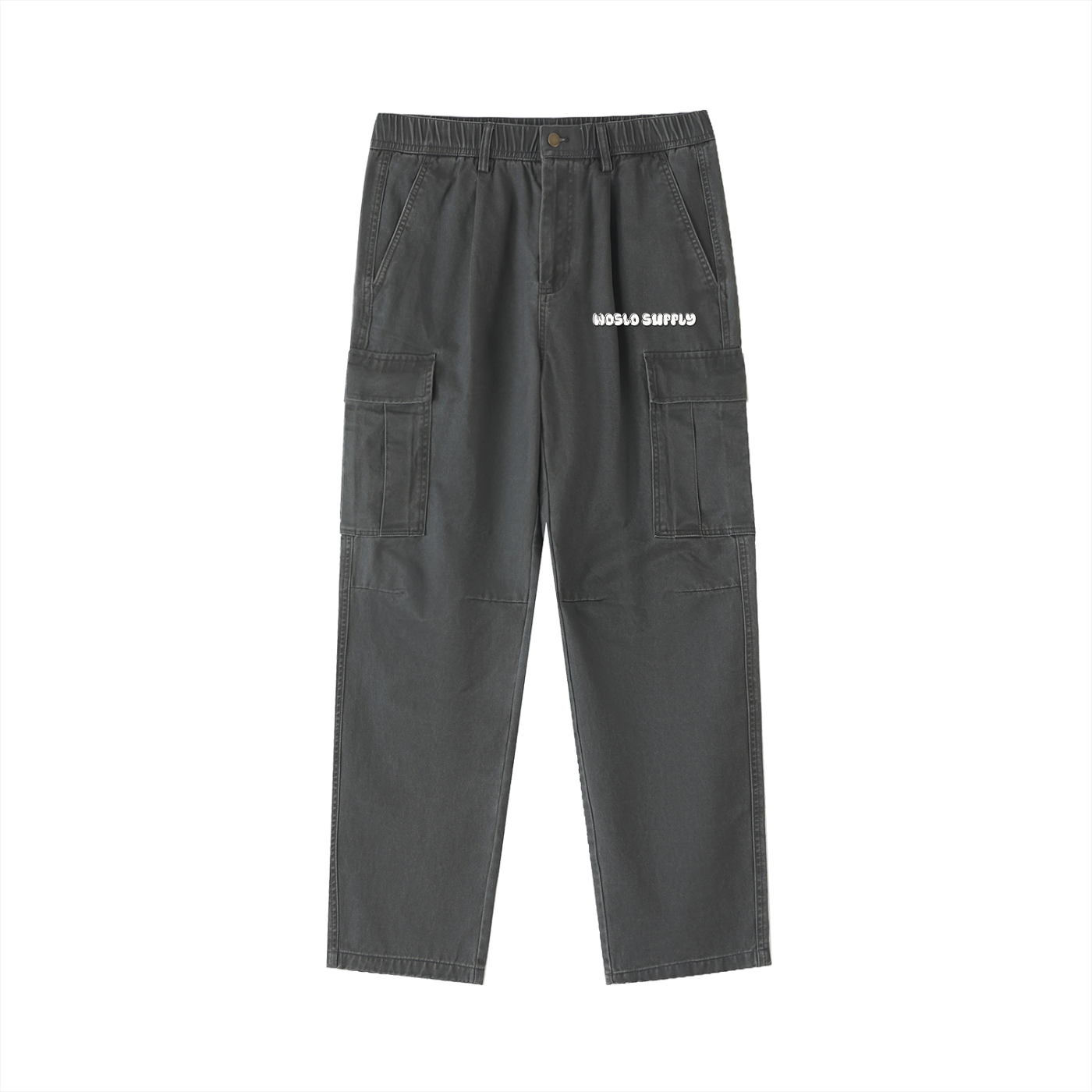 Cotton Elastic-Waist Cargo Pants