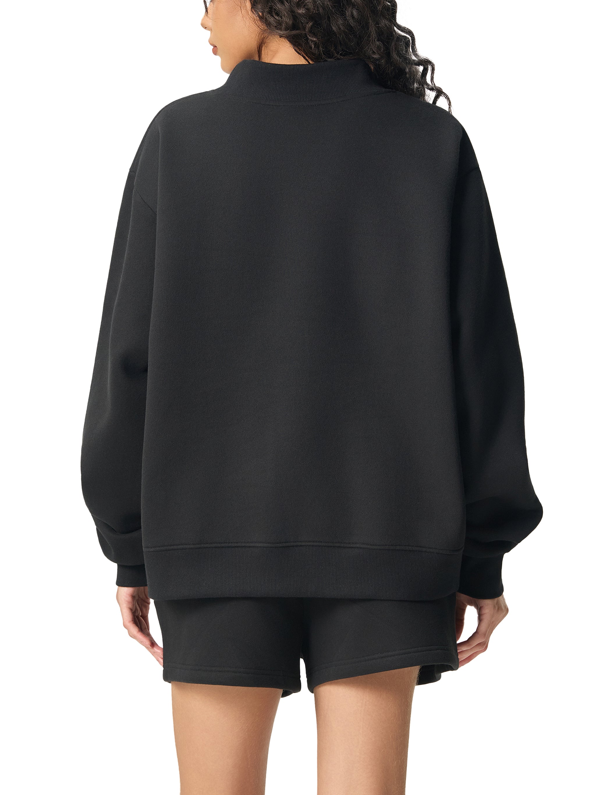 Woslo Womens Mock-Neck Crew Sweatshirt